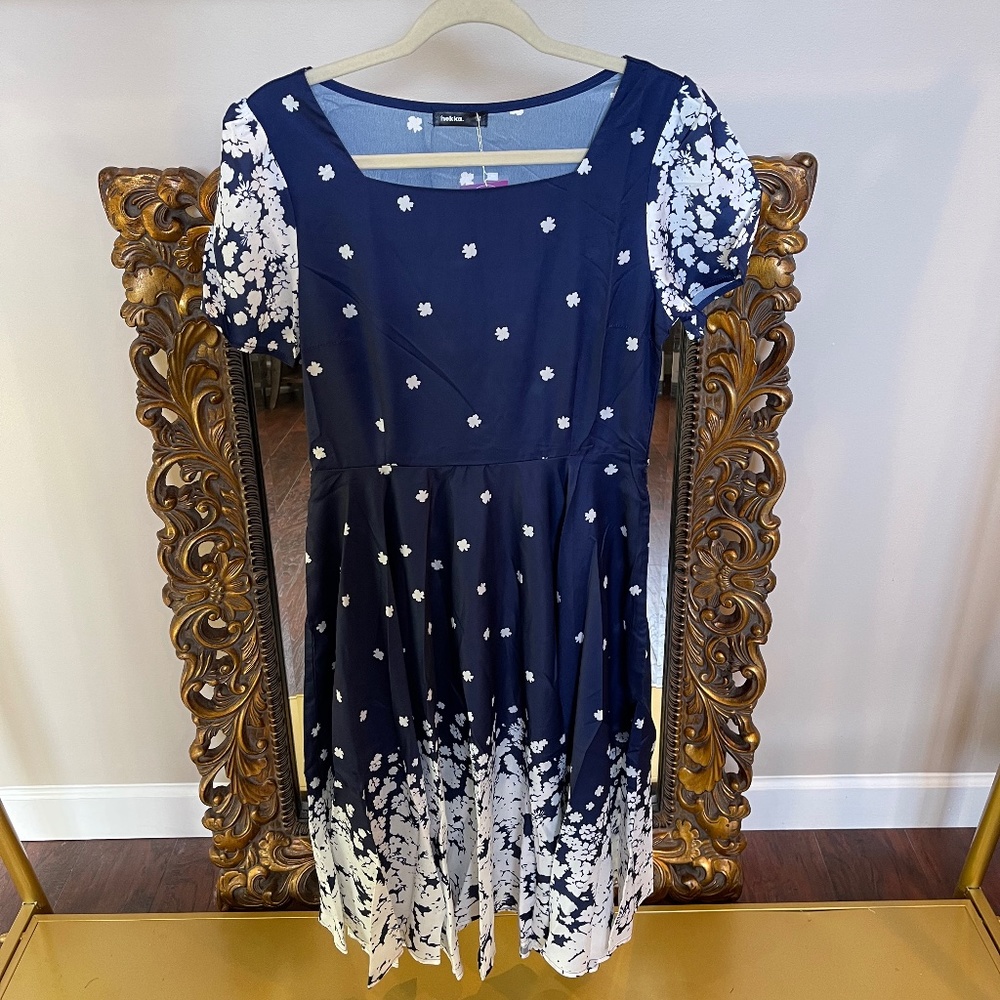 Hekka Blue/White Dress Ladies Size  M